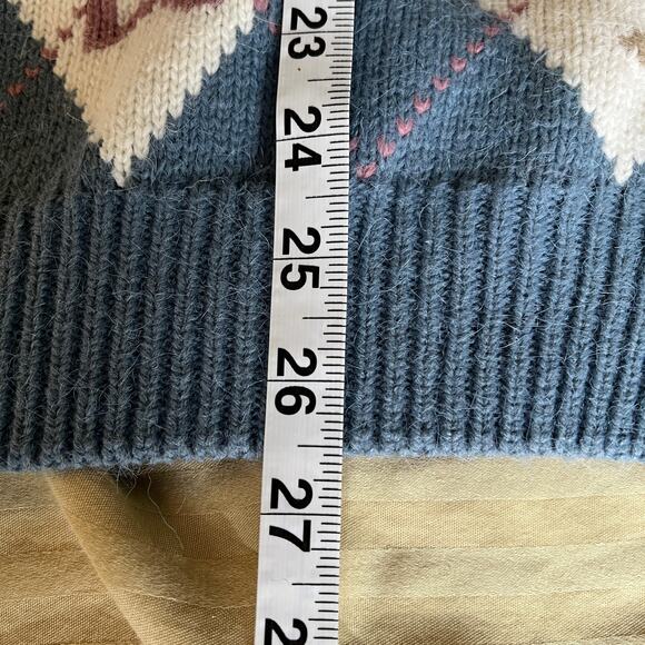 Vintage Alfred Dunner argyle fair isle pattern snowflake granny sweater 3X - Picture 7 of 8